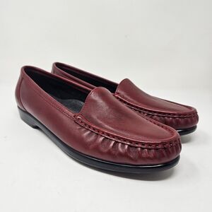 SAS Loafers Womens Size 10 M Flats Red Leather Tripad Comfort Shoes S4